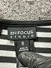 En Focus Studio Stripes Black Cocktail Dress Size 6 - photo 7