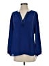 J.Crew Blue Long Sleeve Blouse Size 2 - photo 1