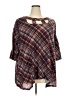 Robert Louis Burgundy 3/4 Sleeve Blouse Size 3X - photo 1