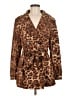 INC International Concepts Animal Print Brown Coat Size M - photo 1