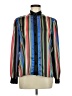 Assorted Brands 100% Polyester Stripes Blue Long Sleeve Blouse Size 8 - photo 1