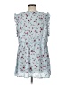 Suzanne Betro 100% Polyester Blue Sleeveless Blouse Size L (estimated) - photo 2