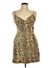 Assorted Brands Animal Print Gold Cocktail Dress Size L - photo 1