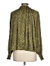 H&M 100% Polyester Animal Print Green Long Sleeve Blouse Size 10 - photo 2