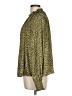 H&M 100% Polyester Animal Print Green Long Sleeve Blouse Size 10 - photo 5