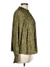 H&M 100% Polyester Animal Print Green Long Sleeve Blouse Size 10 - photo 4