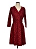 Lands' End Hearts Red Casual Dress Size S (tall) - photo 1
