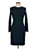 St. John Color Block Teal Cocktail Dress Size 10 - photo 1