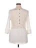 Jolt 100% Rayon Ivory 3/4 Sleeve Blouse Size XL - photo 2