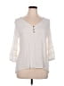 Jolt 100% Rayon Ivory 3/4 Sleeve Blouse Size XL - photo 1