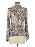 Gimmicks Animal Print Silver Long Sleeve Blouse Size XS - photo 2