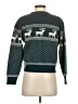 Assorted Brands Print Teal Pullover Sweater Size S - photo 2
