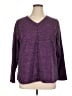 St. John's Bay 100% Polyester Purple Pullover Sweater Size 1X - photo 1