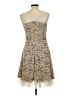Ryu 100% Polyester Tan Cocktail Dress Size L - photo 2