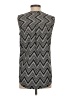Talbots 100% Polyester Chevron-herringbone Silver Sleeveless Blouse Size S - photo 2
