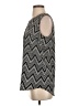 Talbots 100% Polyester Chevron-herringbone Silver Sleeveless Blouse Size S - photo 5