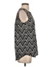Talbots 100% Polyester Chevron-herringbone Silver Sleeveless Blouse Size S - photo 4
