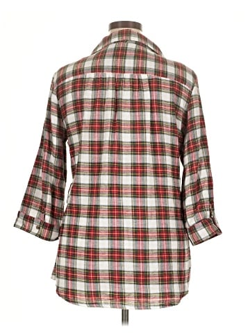 Cato 3/4 Sleeve Button-Down Shirt (view 2)