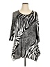 Peter Nygard Silver 3/4 Sleeve Top Size 1X - photo 1