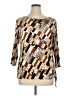 Ruby Rd. Animal Print Brown 3/4 Sleeve Blouse Size XL - photo 1