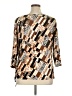 Ruby Rd. Animal Print Brown 3/4 Sleeve Blouse Size XL - photo 2