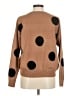 T Tahari Polka Dots Brown Pullover Sweater Size M - photo 2