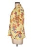 Notations 100% Polyester Floral Yellow Short Sleeve Blouse Size L - photo 5
