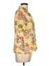 Notations 100% Polyester Floral Yellow Short Sleeve Blouse Size L - photo 4