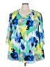 Ninety 100% Polyester Blue 3/4 Sleeve Blouse Size 2X - photo 1