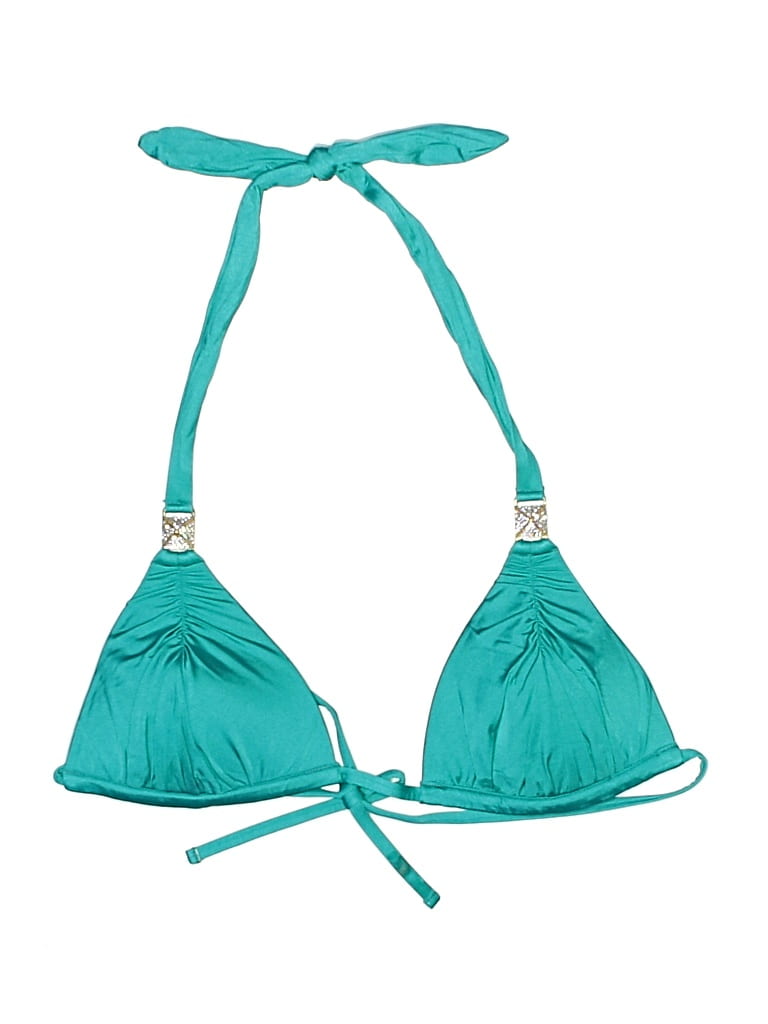 Pre-owned Assorted Brands Swimsuit Top Teal Swimwear