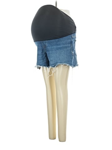 Madewell Maternity Over-The-Belly Denim Shorts in Coeling Wash (view 1)