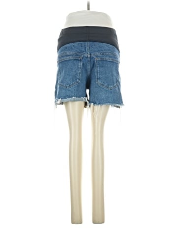 Madewell Maternity Over-The-Belly Denim Shorts in Coeling Wash (view 2)