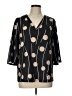 NORACORA Polka Dots Black 3/4 Sleeve Blouse Size L - photo 1