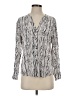 Soft Joie Animal Print Silver Long Sleeve Blouse Size S - photo 1
