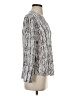 Soft Joie Animal Print Silver Long Sleeve Blouse Size S - photo 4