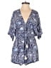 Beachgold 100% Rayon Paisley Blue Romper Size S - photo 1