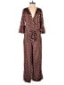 Venus Polka Dots Burgundy Brown Jumpsuit Size XS - photo 1