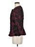 Ann Taylor 100% Polyester Print Burgundy Jacket Size 6 - photo 5