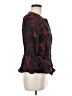 Ann Taylor 100% Polyester Print Burgundy Jacket Size 6 - photo 4