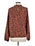 Shein 100% Polyester Polka Dots Brown Long Sleeve Blouse Size 8 - 10 - photo 2