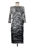 Alexa B Graphic Silver Cocktail Dress Size 8 - photo 1