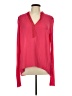 Elie Tahari 100% Silk Red Pink Long Sleeve Silk Top Size L - photo 1