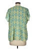 Sunny Leigh 100% Polyester Teal Short Sleeve Blouse Size M - photo 2