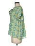 Sunny Leigh 100% Polyester Teal Short Sleeve Blouse Size M - photo 5