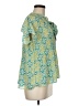 Sunny Leigh 100% Polyester Teal Short Sleeve Blouse Size M - photo 4