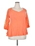 Torrid 100% Rayon Orange 3/4 Sleeve Blouse Size 2X Plus (2) - photo 1