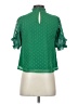 Sugarlips 100% Polyester Green Short Sleeve Blouse Size XS - photo 2