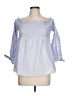Assorted Brands Blue 3/4 Sleeve Blouse Size L - photo 1
