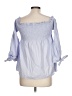 Assorted Brands Blue 3/4 Sleeve Blouse Size L - photo 2