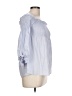 Assorted Brands Blue 3/4 Sleeve Blouse Size L - photo 4